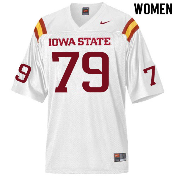 Iowa State Cyclones Women's #79 Mason Skovgard Nike NCAA Authentic White College Stitched Football Jersey XP42Z63YC
